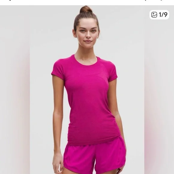 💗 lululemon swiftly tech, short sleeve tee hip length ripened raspberry size 6 - Picture 1 of 7